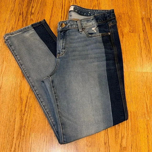 Lane Bryant Wmn’s 2 Tone Denim Jeans Pants Plus Size 18 Like New - Picture 1 of 16